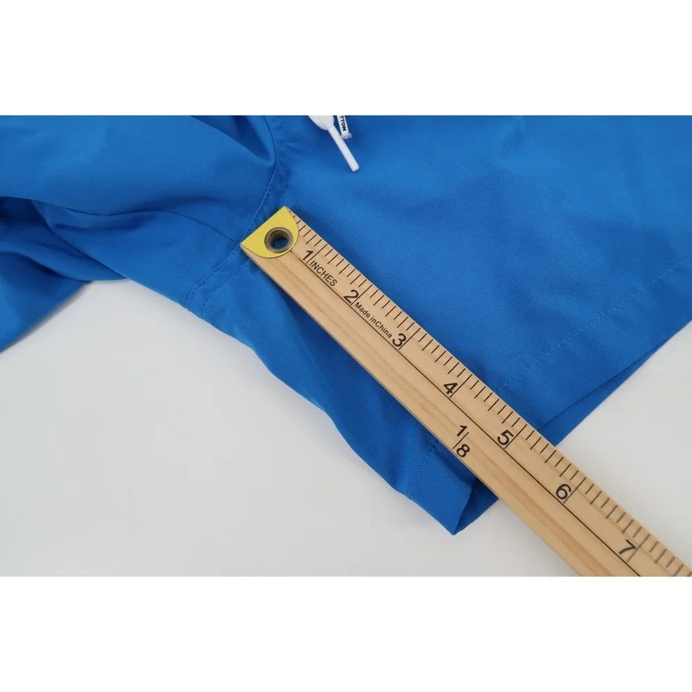 Bear Bottom Swim Trunks Mens XXL Blue Solid Stretch Drawstring Lined 5.5